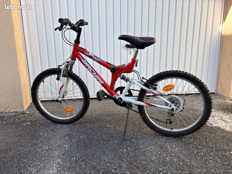 Vélo enfant suspension avant et arrière Bachini Blement Rouge
