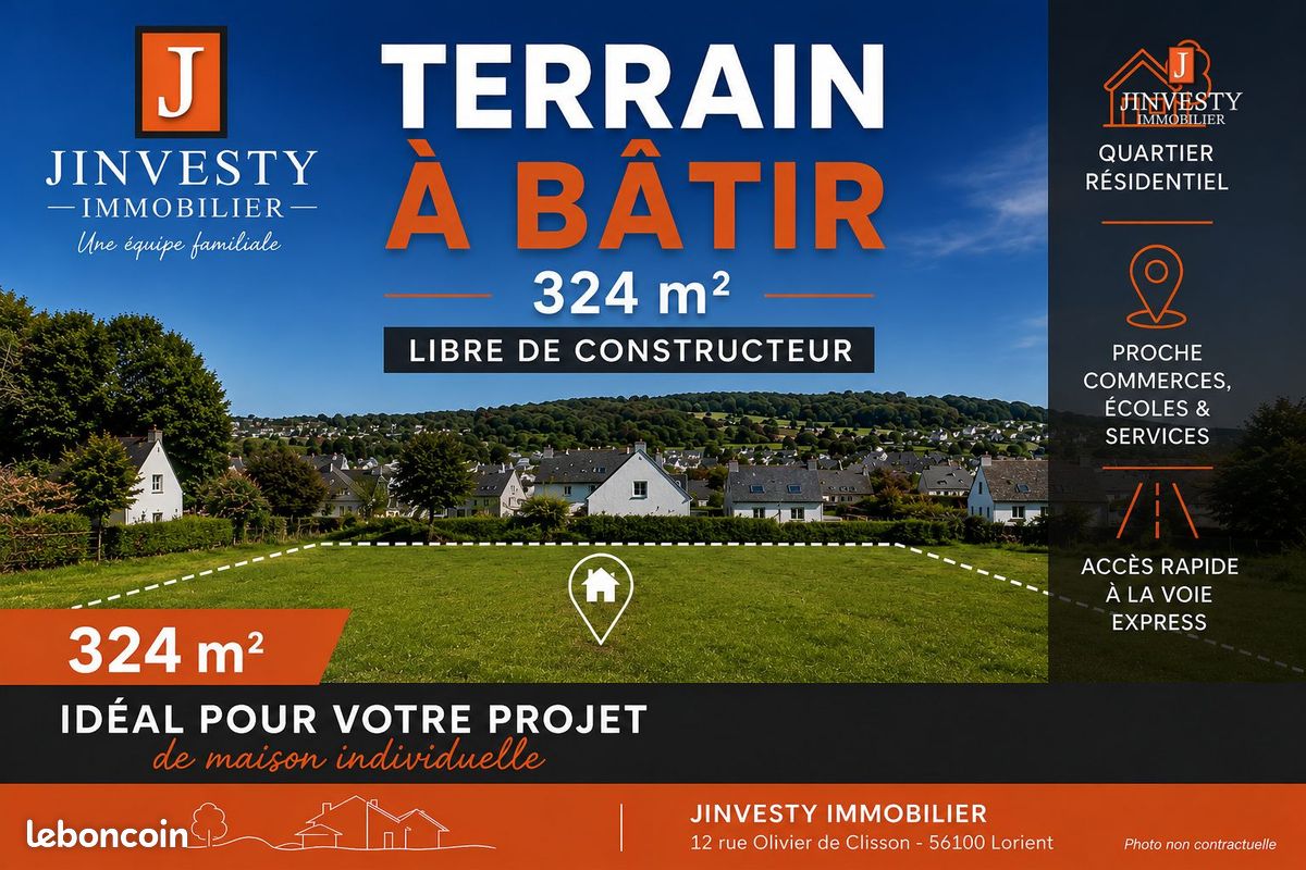 Terrain 324 m² · à Quimperlé · 324 m² · 75 000 €