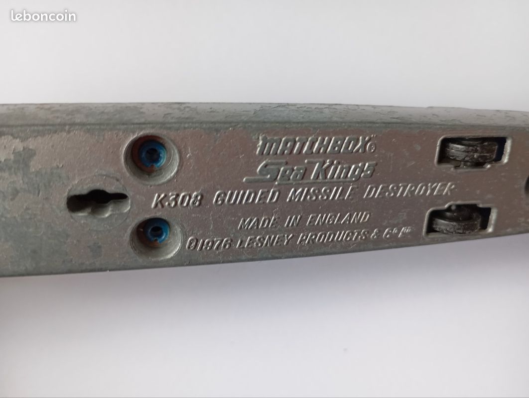 Matchbox Sea Kings K-308 – Guided Missile Destroyer – Bateau Bleu/gris Boîte