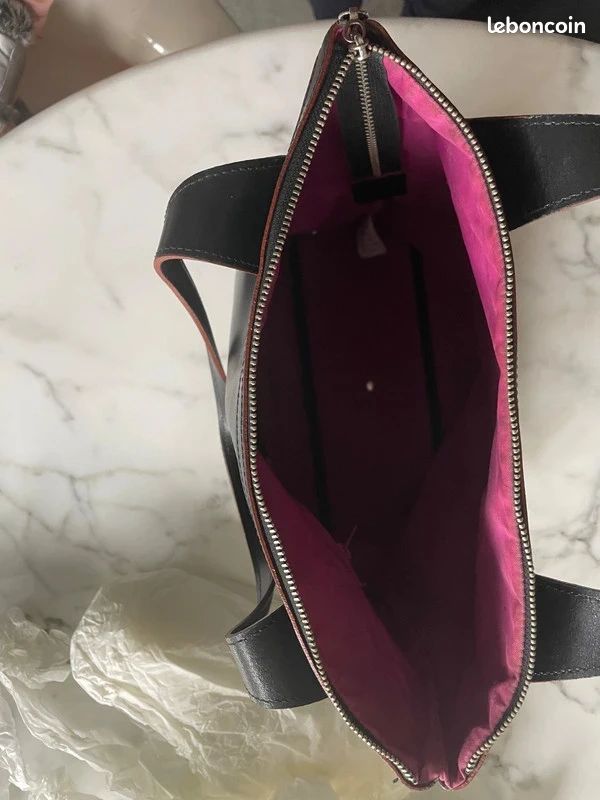 Sac à bandoulière "Un après-midi de chien" noir (image 6)