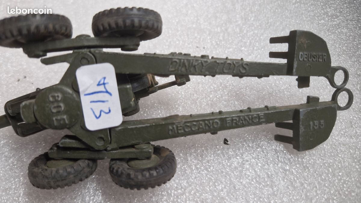 Dinky Toys 80E Obusier 155 ABS – Miniature Militaire Vintage France