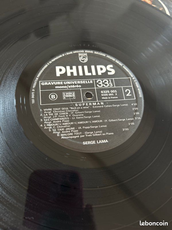 Vinyle Serge Lama – Superman (image 4)