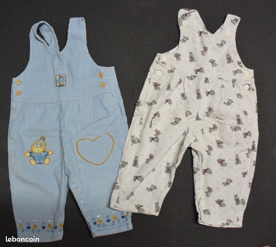 2 salopettes et une robe 18 mois syldou (image 1)