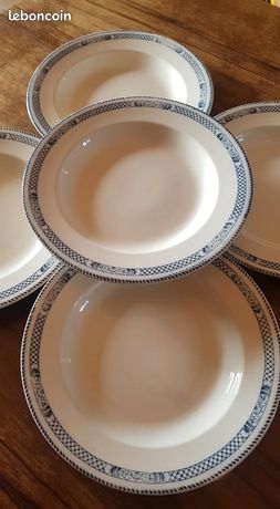 Assiettes creuses Terre de fer Salins Vauban (x6