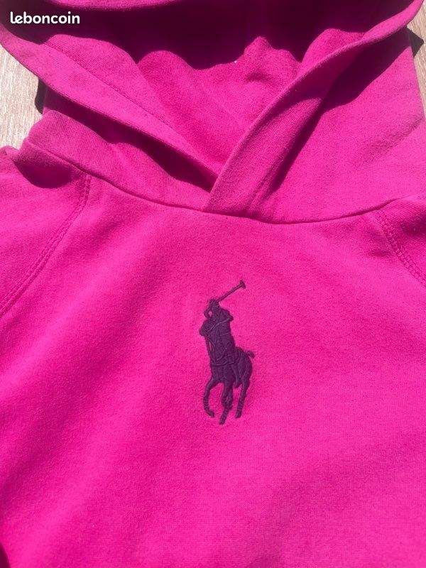 Pull Ralph Lauren rose très bon état taille 7 ans (image 2)
