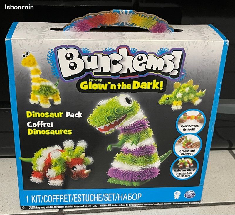 Jeu créatif Bunchems dinosaures phosphorescent (image 1)