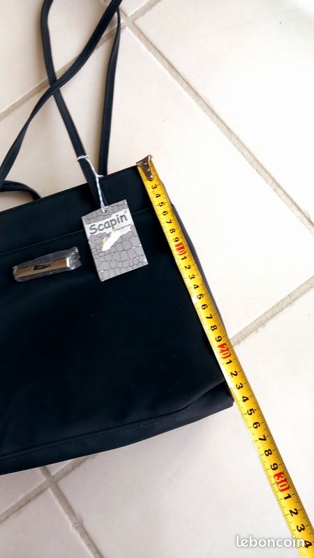 Sac à main international Scapin noir nylon TBE (image 17)