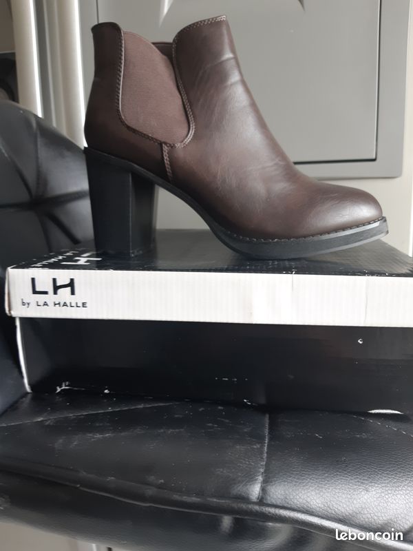 Bottines à talons marron (image 1)