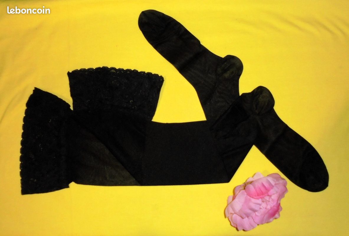 Bas «Clio» nylon-lycra, pour porte-jarretelles, Taille 3, vintage, rétro, luxe (image 1)