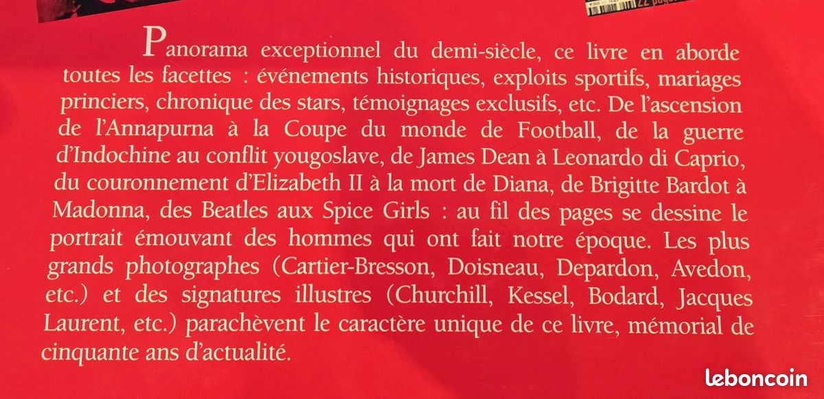 Collector 50 ans de Paris-MATCH de 1949 à 1998 (image 3)