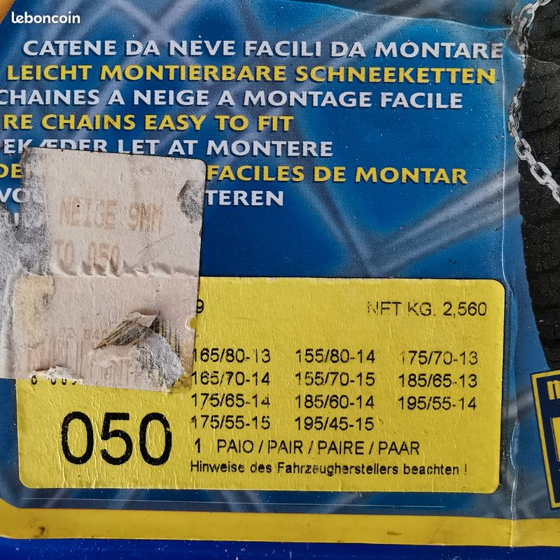 Chaines pour voiture (image 1)