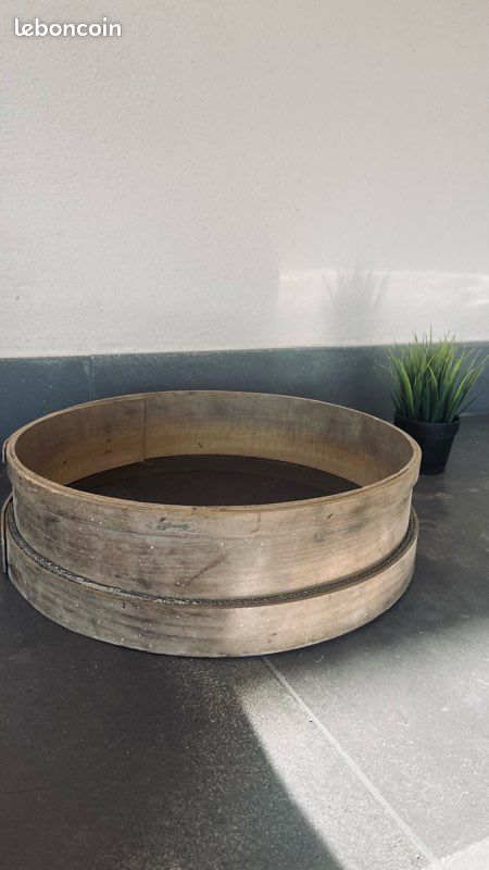 Tamis Ancien En Bois Et Métal – Patine Vintage – Décoration Rétro – Diamètre 28 Cm