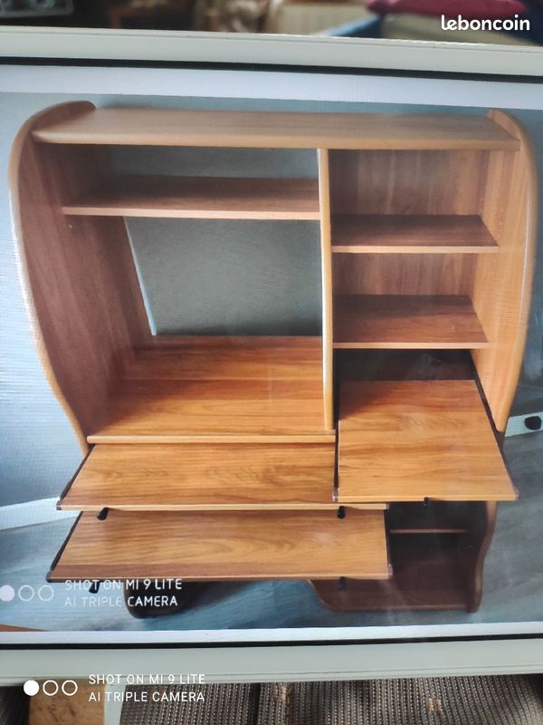 Meuble de bureau merisier (image 2)