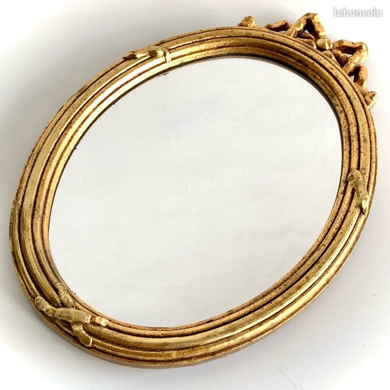 Joli miroir ancien en bois doré - Style Louis XVI (image 2)