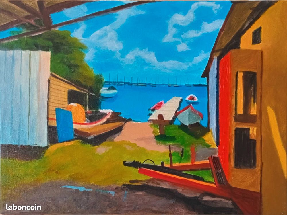 Peinture acrylique paysage Antilles (image 6)