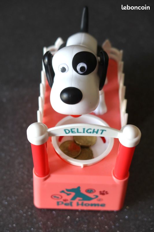 Tirelire Chien Affamé Électronique - Animée, Mange Les Pièces - Décoration Bureau - Cadeau Enfant