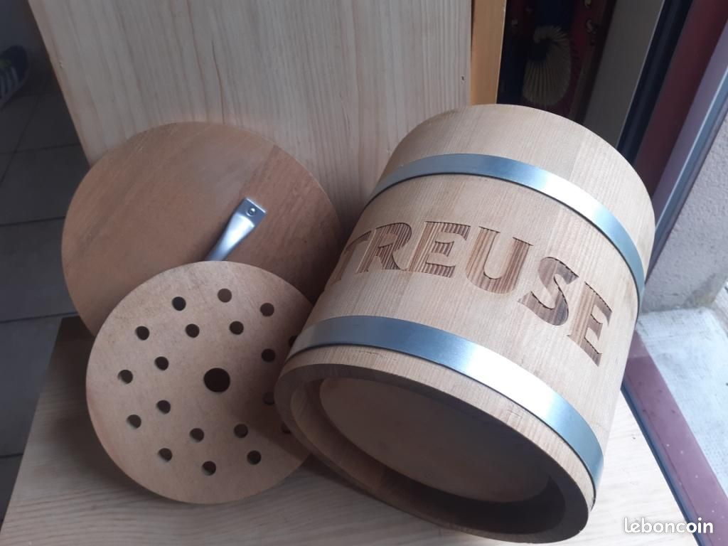 RARE seau à glace bois Chartreuse liqueur original Ice bucket bac glaçons (image 16)