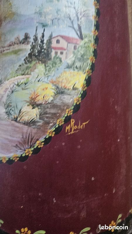Seau a charbon peint main (image 3)