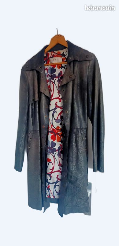Manteau en cuir marque Rossi (image 1)