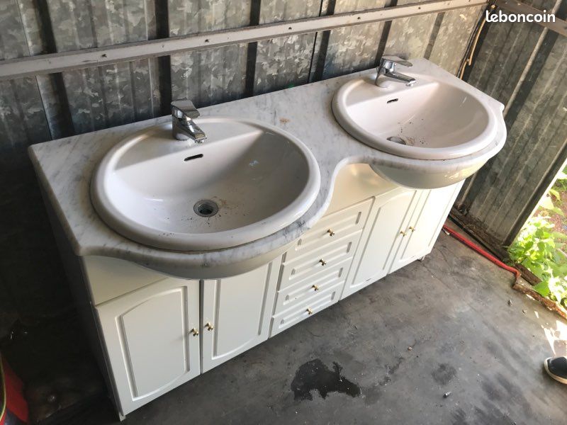 Meuble salle de bain double évier + miroir (image 4)