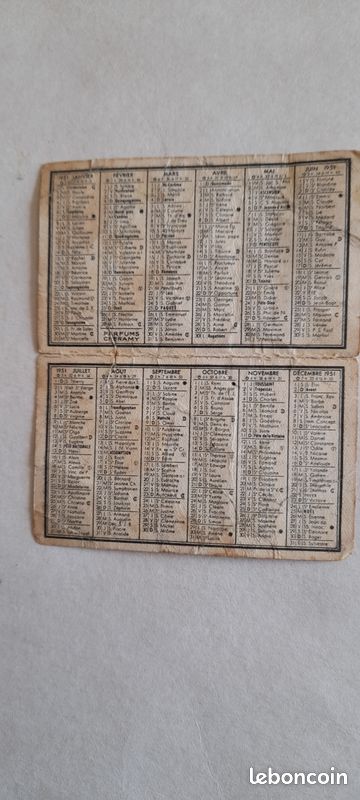 Petit Calendrier de 1951 Parfum Joli Soir CHERAMY (image 2)