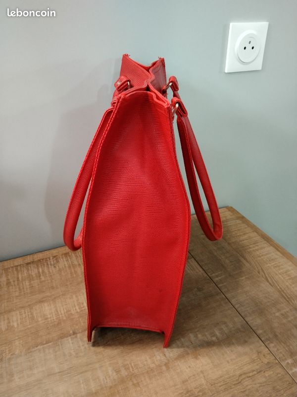 Sac à main rouge (isa14) (image 3)