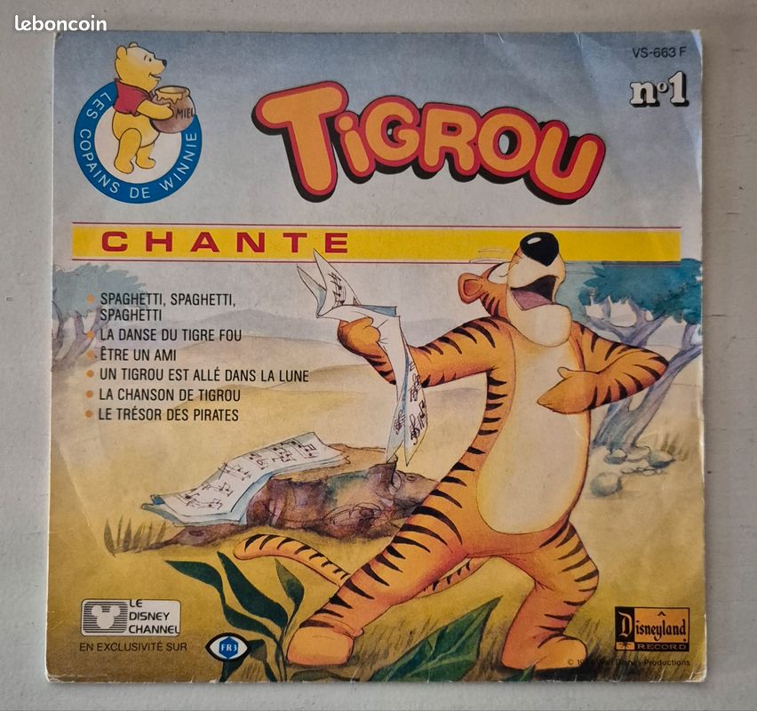 Vinyle 45tours Tigrou chante (image 1)