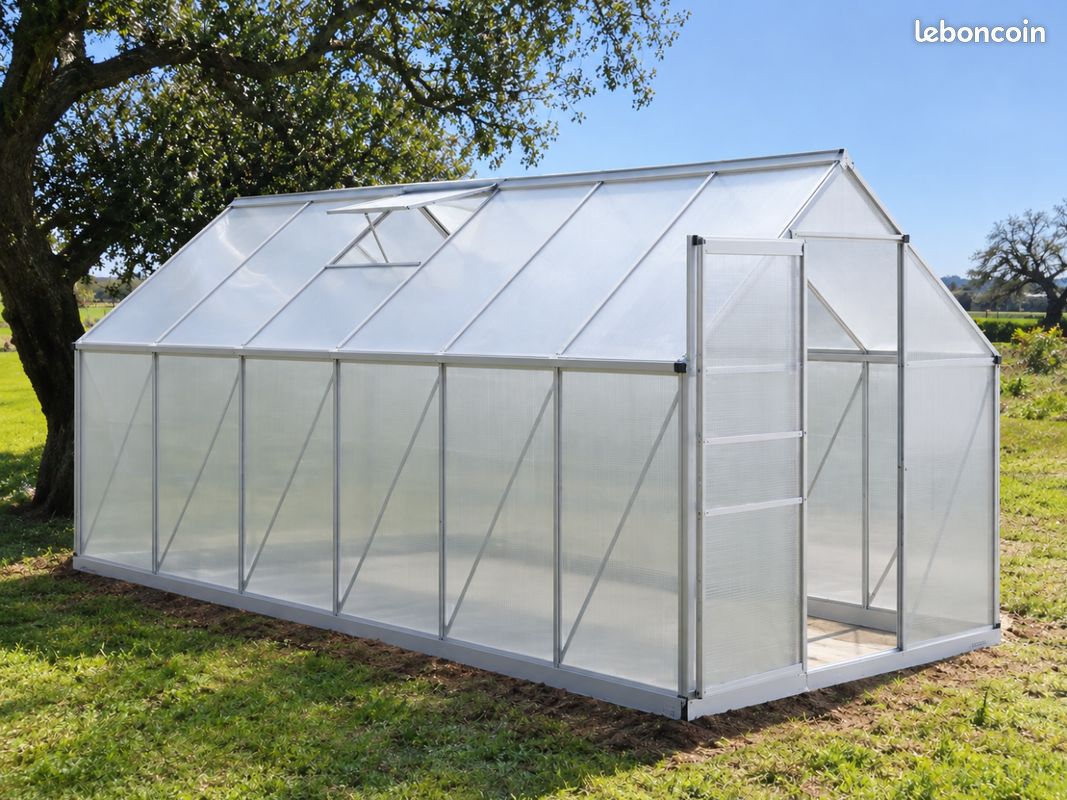 Serre de jardin en aluminium polycarbonate 2x3m (image 2)