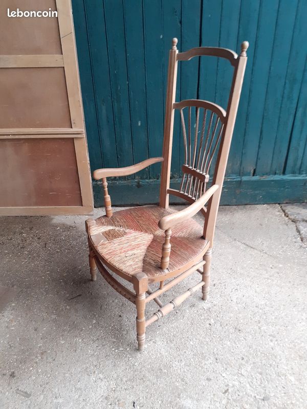 Fauteuil paillé provençal (image 3)