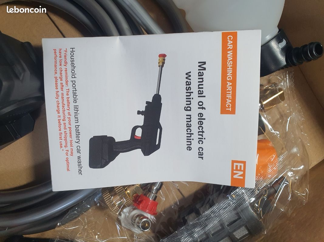Pistolet à eau pour lavage de voiture, outil de nettoyage pour la maison et le jardin, compatible avec batterie 48V (image 5)