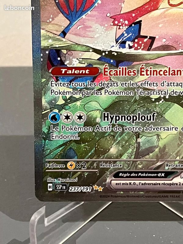 Carte Pokémon Milobellus ex 237/191 de la série Étincelles Déferlantes