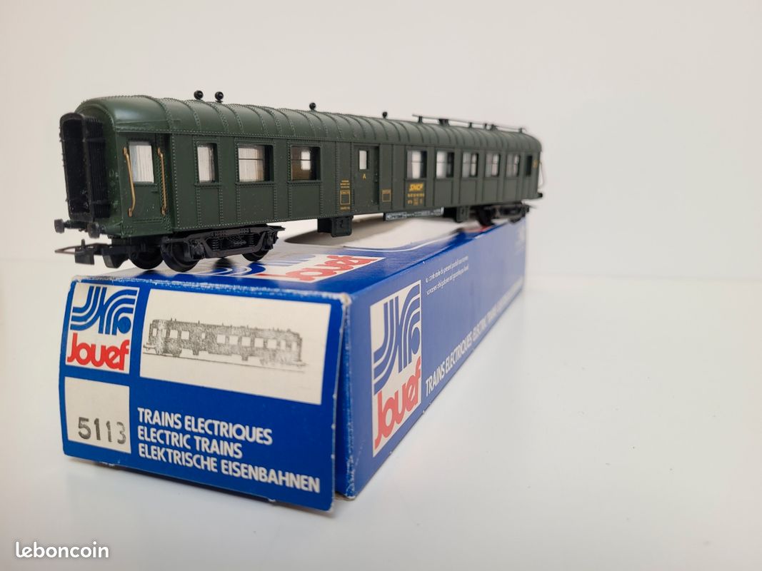 Train waagon N° 5113 Voiture mixte OCEM RA 2 ème classe /fourgon Jouef Ho (image 1)
