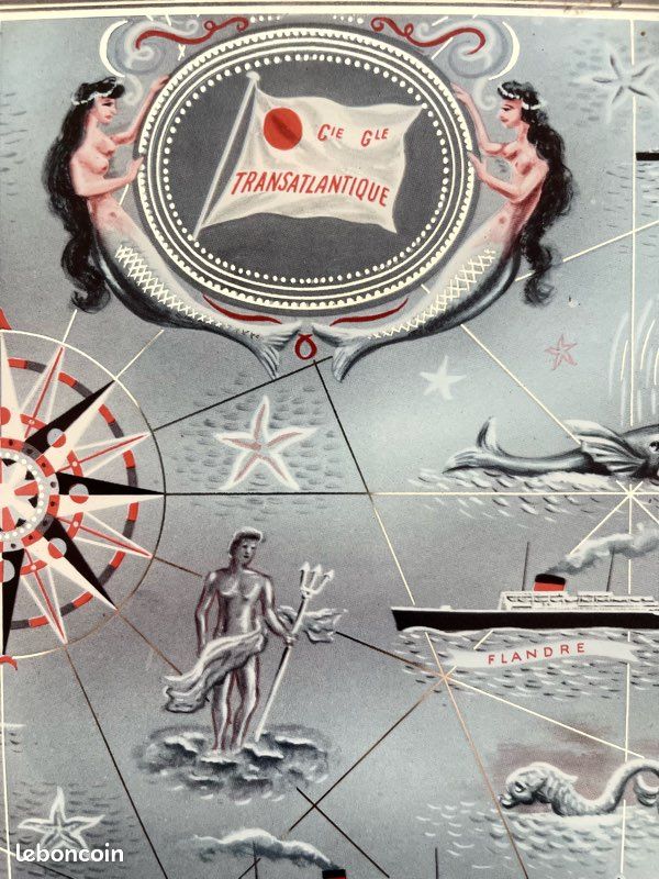 Calendrier Perpétuel Vintage Cie Gle Transatlantique - Édition Mulhouse 1969 Par R. Bouvard, Thème Bateaux - Occasion Superbe état