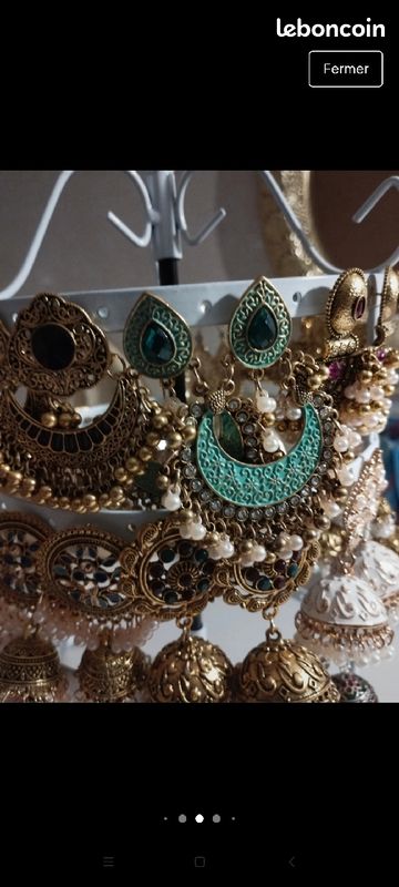 Boucles d'oreilles jhumka neuve (image 4)