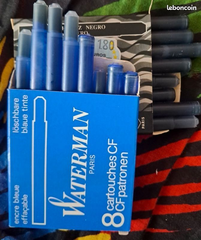 Cartouches D'encre Waterman Vintage - Lot De 5 Boîtes De 8 (grosse Taille), Occasion