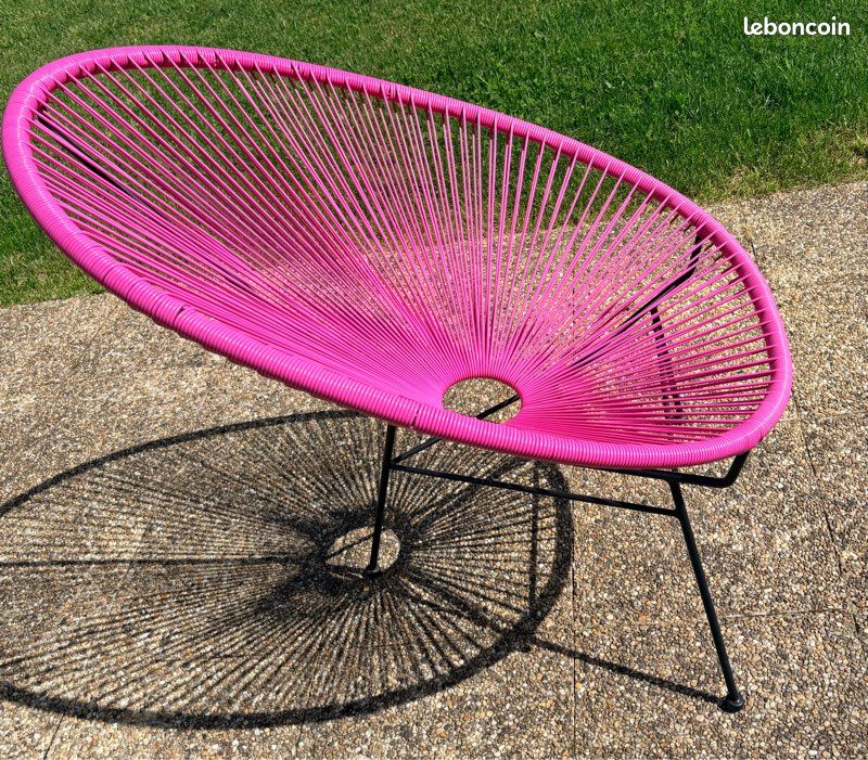 Fauteuil Acapulco rose – design moderne intérieur / extérieur (image 2)
