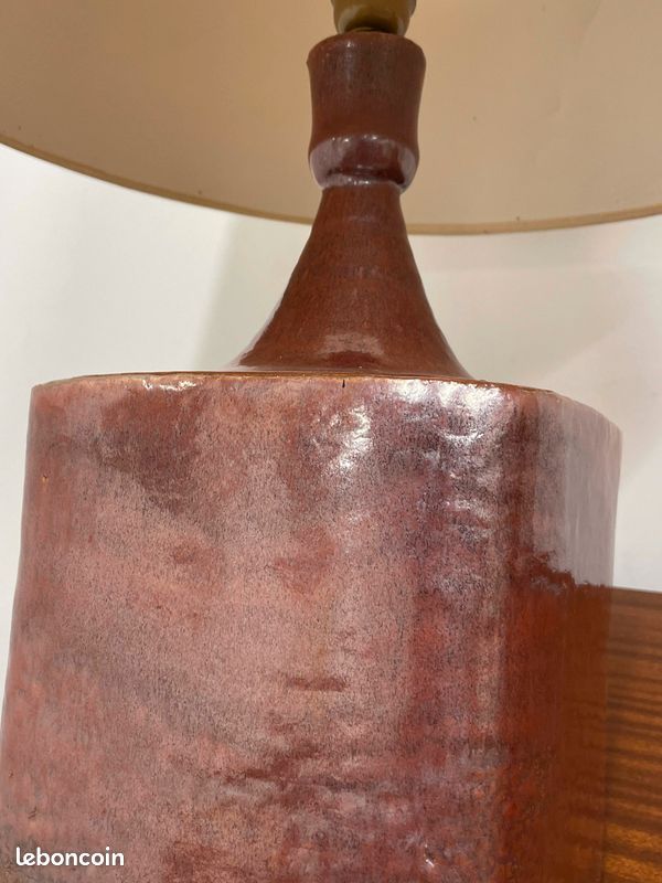 Grande lampe en céramique, signée et datée de 1979 (image 8)