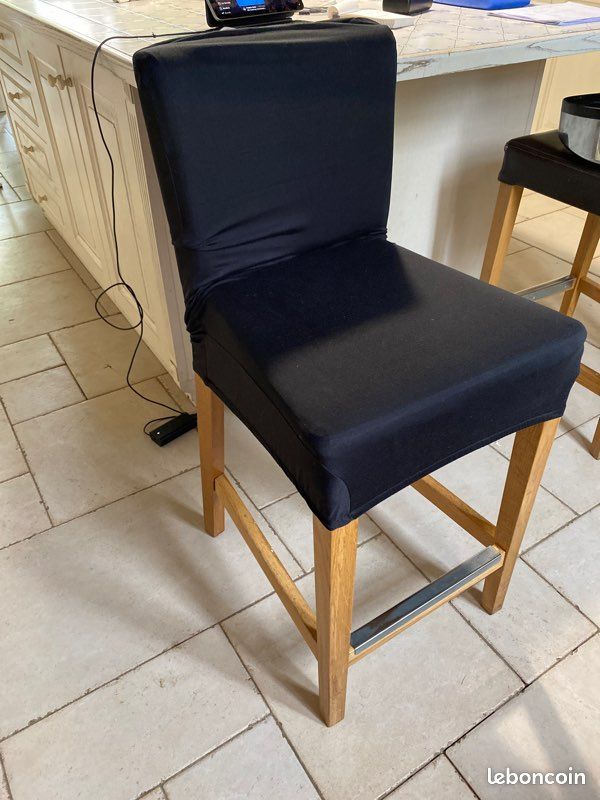 Lot de 6 Housses extensibles noires neuve de chaise (image 1)