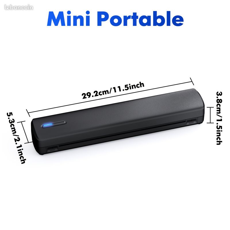 Imprimante thermique sans encre pour l'école et le bureau, mini imprimante portable, Bluetooth aste, A4, 200dpi  7