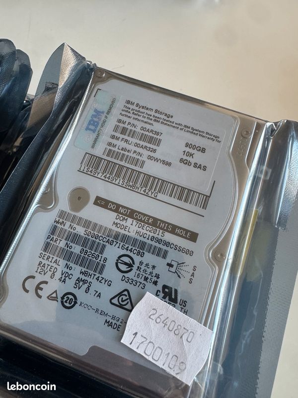 Disque Dur Serveur NETAPP – SAS 2.5″ 900Go 10K RPM – 108-00222 – Occasion