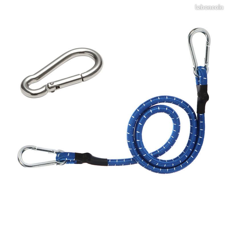 Kiprim Cordes élastiques Tendeur Robuste Lot De 10 Pièces De 100cm Blanc Bungee Cords Avec