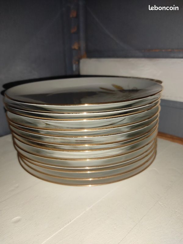 12 Assiettes porcelaine de marque couleuvre (image 3)
