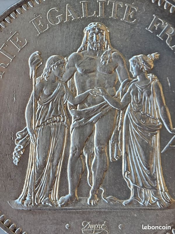 Pièce en argent 50 Francs Hercule 1975 (image 8)