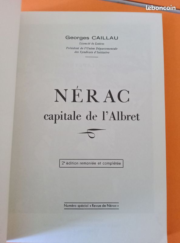 Histoire de Nérac capitale de l'Albret Georges Caillau (image 1)