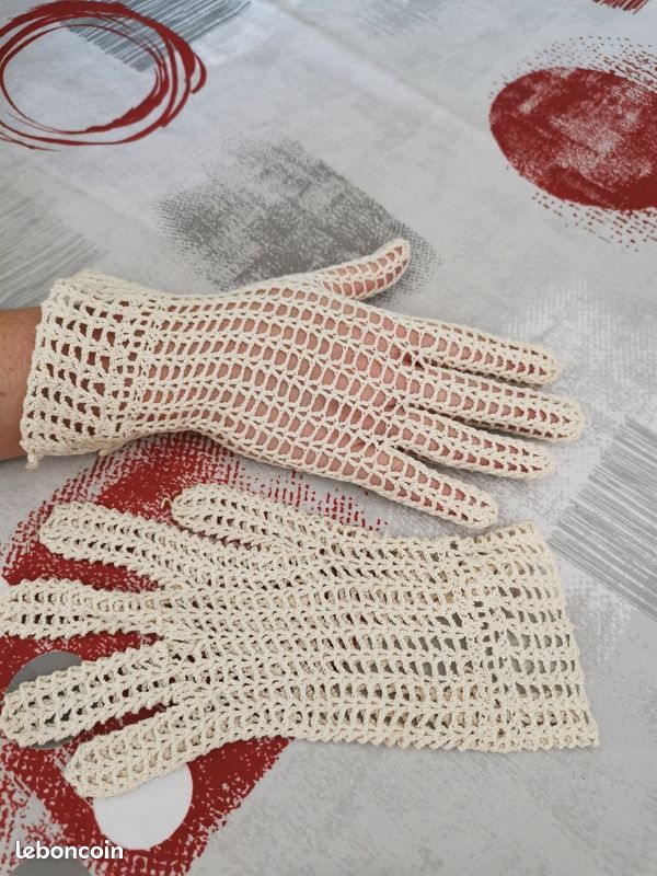 Ancien gant en dentelle (image 3)