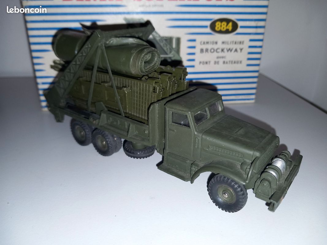 Camion Militaire Dinky Toys 884 - Brockway Poseur De Pont - Occasion