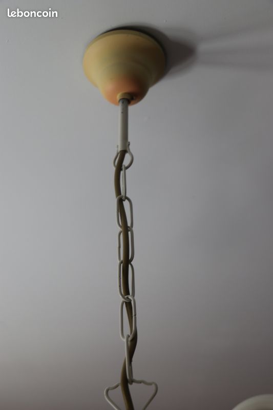 Ensemble lustre en métal peint + lampe de chevet (assortis) (image 4)