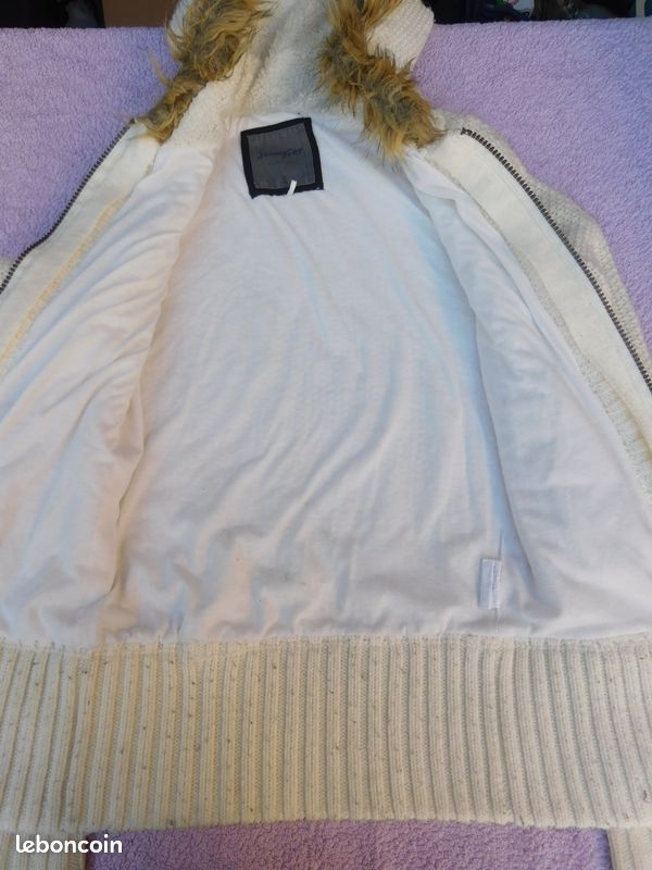 Manteau en laine blanc (image 3)