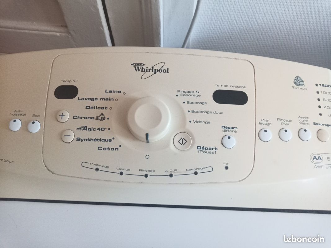 Lave linge Whirlpool 5 kg A+ (image 2)