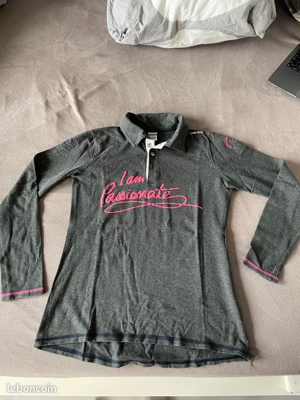 T-shirt gris d’équitation (image 1)